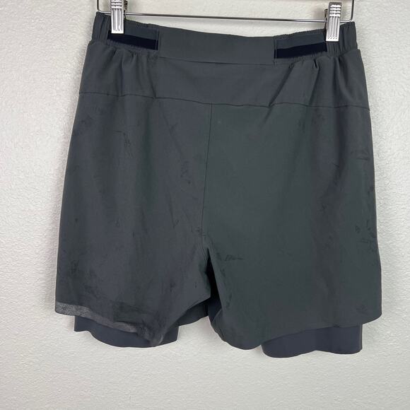 Lululemon Men's Size Medium Surge Lined Shorts 6" Dark Gray Pockets Running - Picture 4 of 9